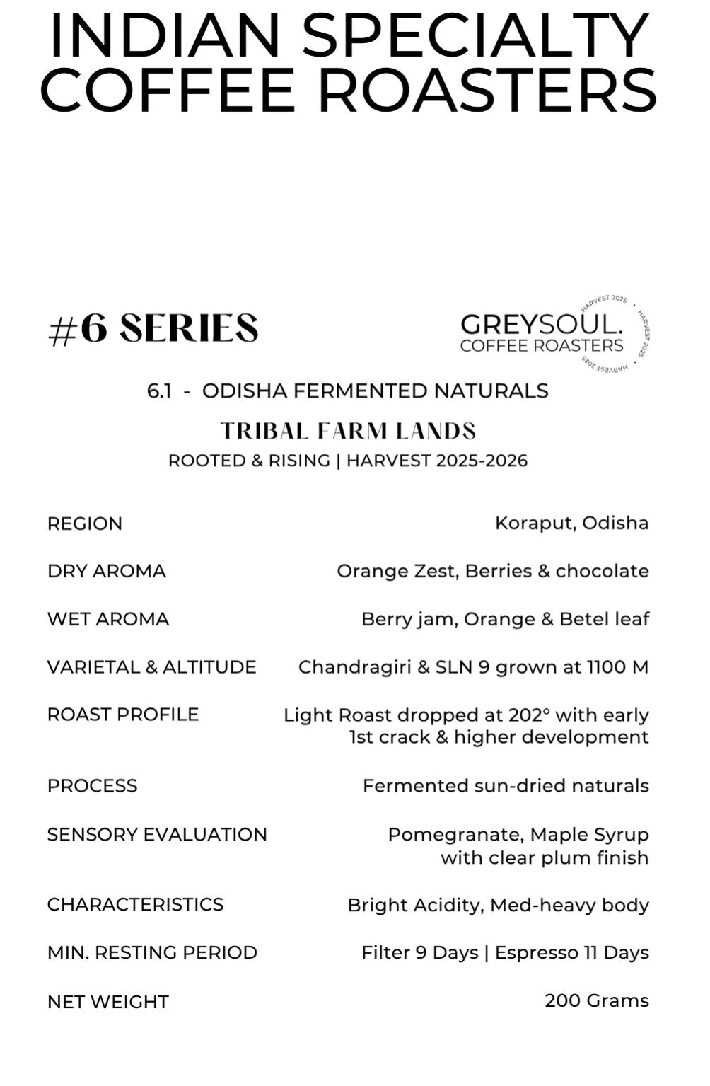 Odisha Fermented Naturals (Light Roast)