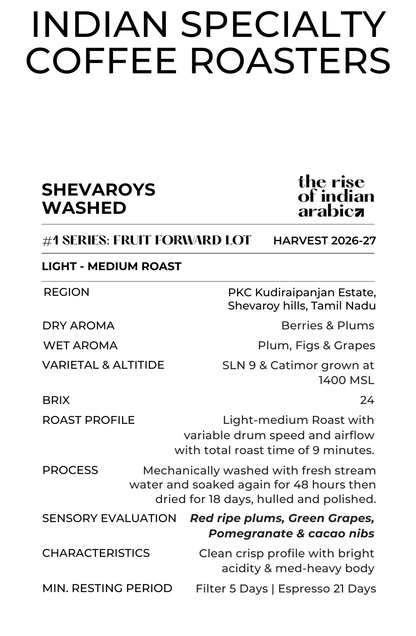 Greysoul Coffee Roasters package with coffee flavor description on a white background Tamil Nadu Yercaud coffee