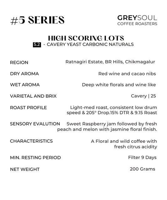 Cavery Yeast Carbonic Naturals (Light-Med Roast)