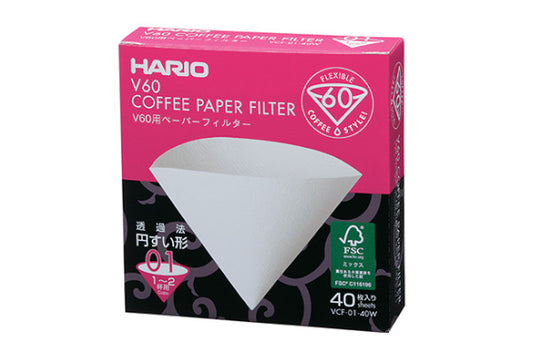 Hario filter papers size 01 40 white